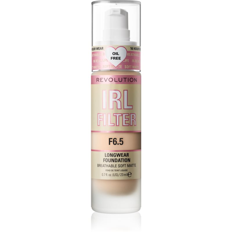 Makeup Revolution IRL Filter long-lasting mattifying foundation shade F6.5 23 ml

