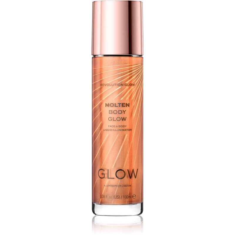 

Makeup Revolution Glow Molten рідкий хайлайтер для обличчя та тіла відтінок Bronze