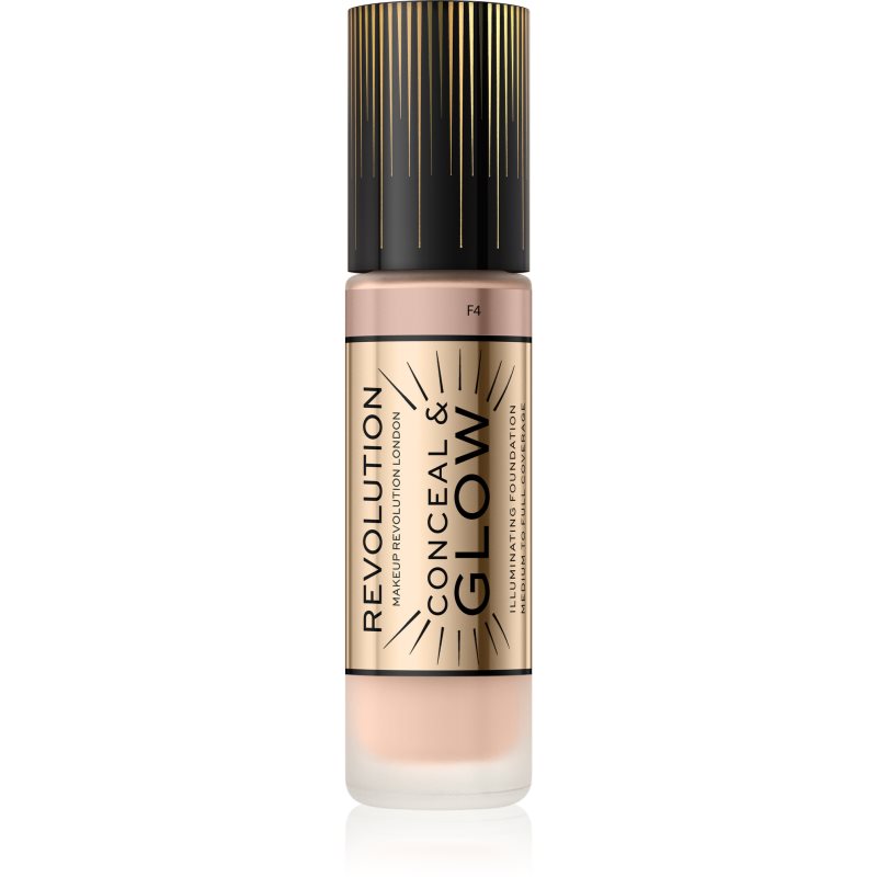 

Makeup Revolution Conceal & Glow освітлюючий тональний крем відтінок F4