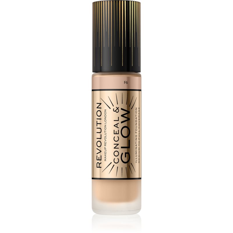 

Makeup Revolution Conceal & Glow освітлюючий тональний крем відтінок F6