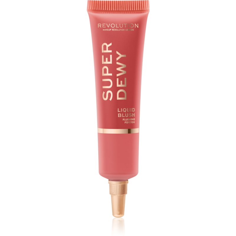 Makeup Revolution Superdewy flüssiges Rouge Farbton Flushing For You 15 ml