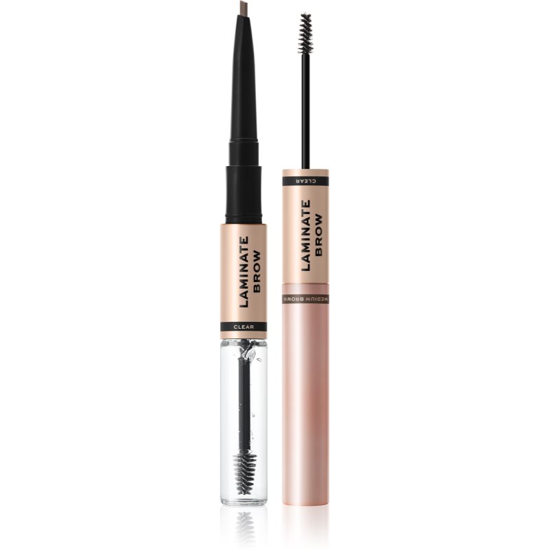 Makeup Revolution Laminate Brow олівець та гель для брів відтінок Medium Brown 2.1 гр