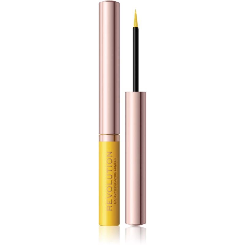 Makeup Revolution Neon Heat течни очни линии цвят Lemon Yellow 2,4 мл.