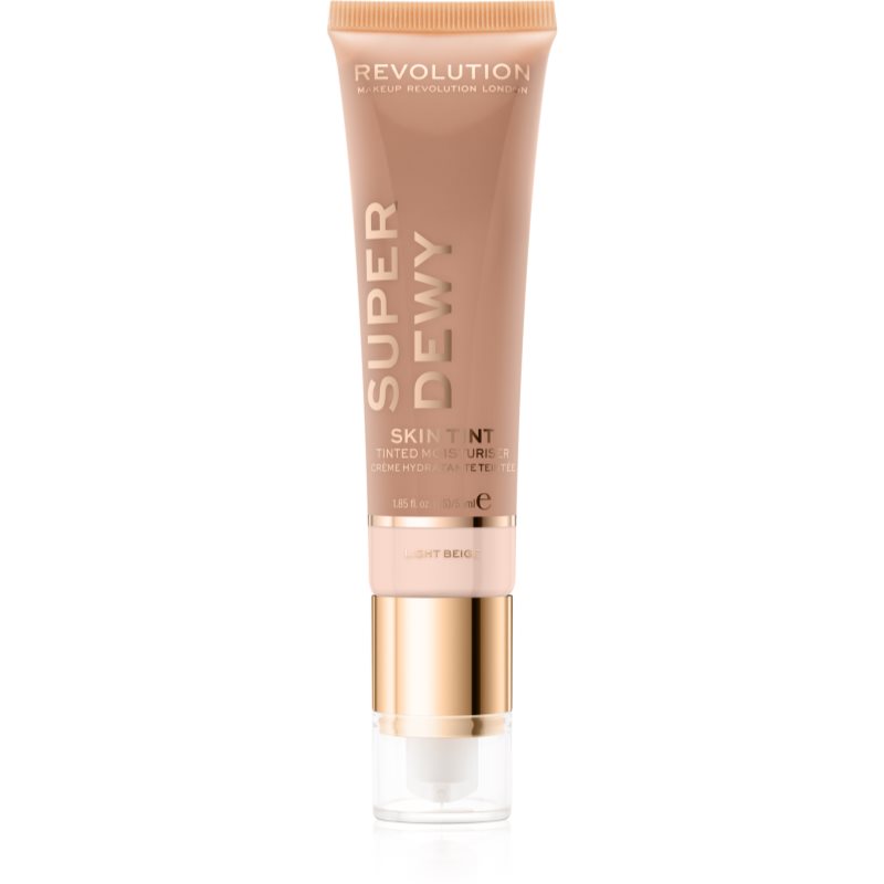 Makeup Revolution Superdewy crema hidratanta pentru piele culoare Light Beige 55 ml