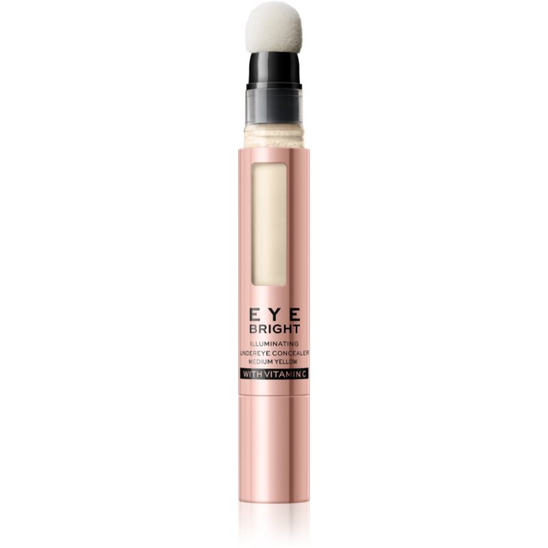 

Makeup Revolution Eye Bright рідкий коректор з пуховим аплікатором відтінок Medium Yellow
