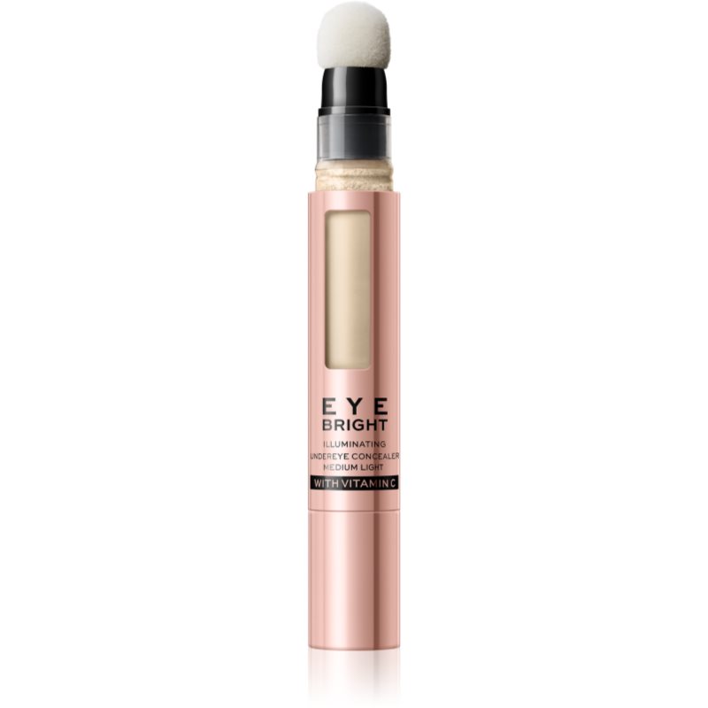 

Makeup Revolution Eye Bright рідкий коректор з пуховим аплікатором відтінок Medium Light