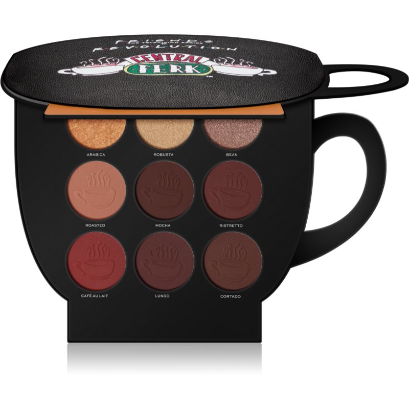 Makeup Revolution X Friends Grab A Cup палетка для обличчя відтінок Dark To Deep 25 гр