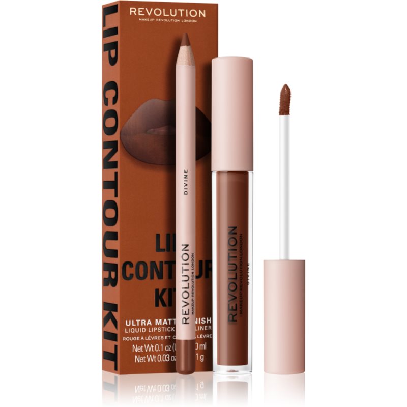 Makeup Revolution Lip Contour Kit set îngrijire buze culoare D.