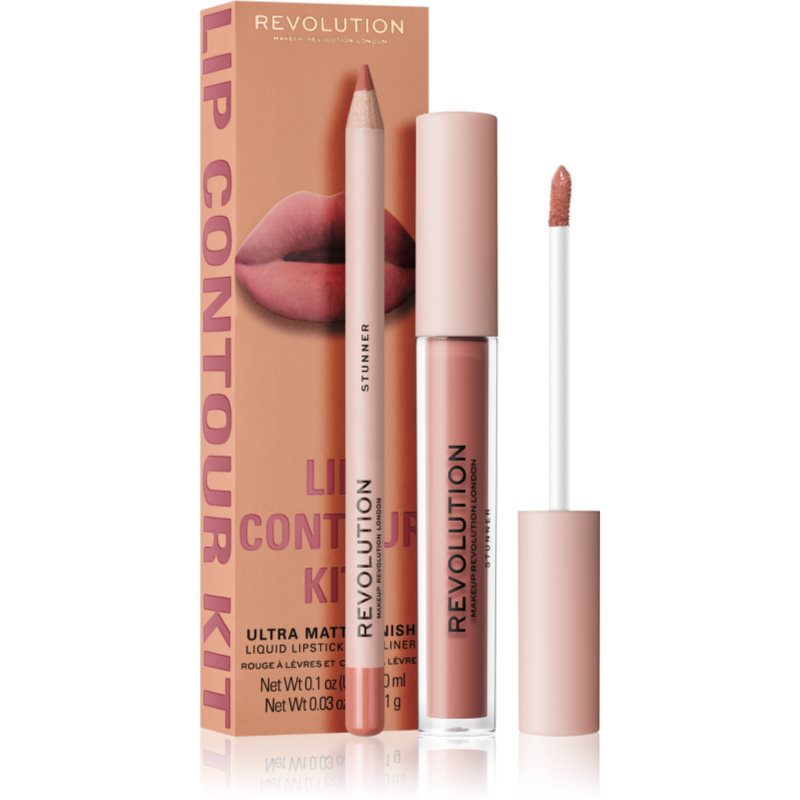 Makeup Revolution Lip Contour Kit lip set shade Stunner
