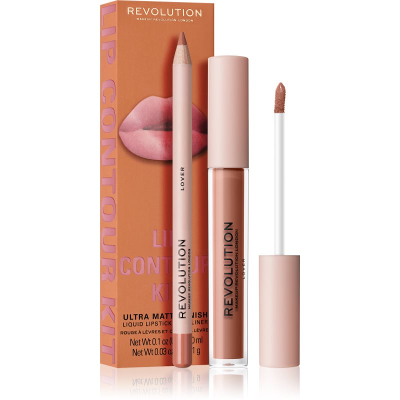Makeup Revolution Lip Contour Kit lip set shade Lover
