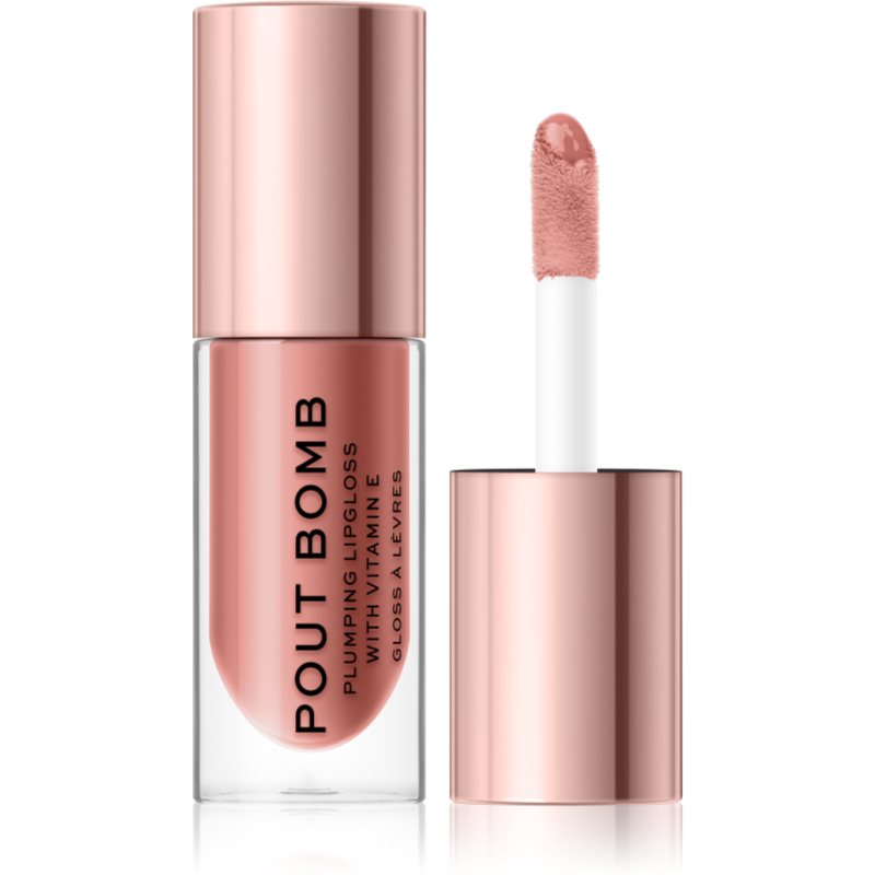 Makeup Revolution Pout Bomb plumping lip gloss with high gloss effect shade Doll 4.6 ml
