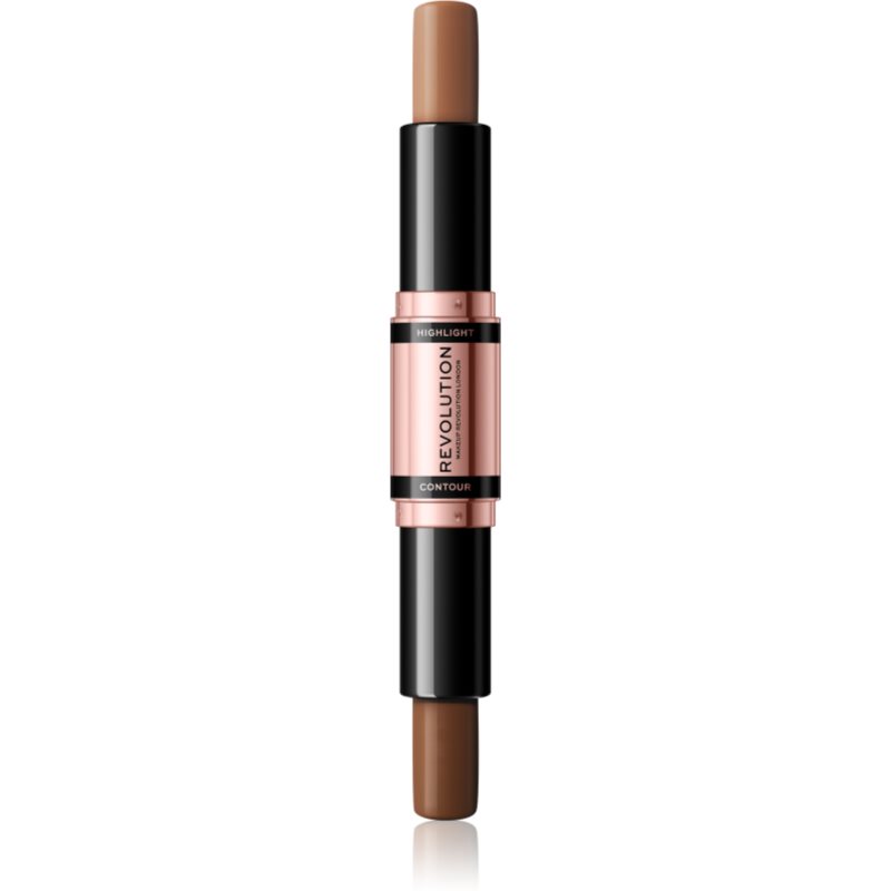 E-shop Makeup Revolution Fast Base oboustranná konturovací tyčinka odstín Dark 2x4,3 g