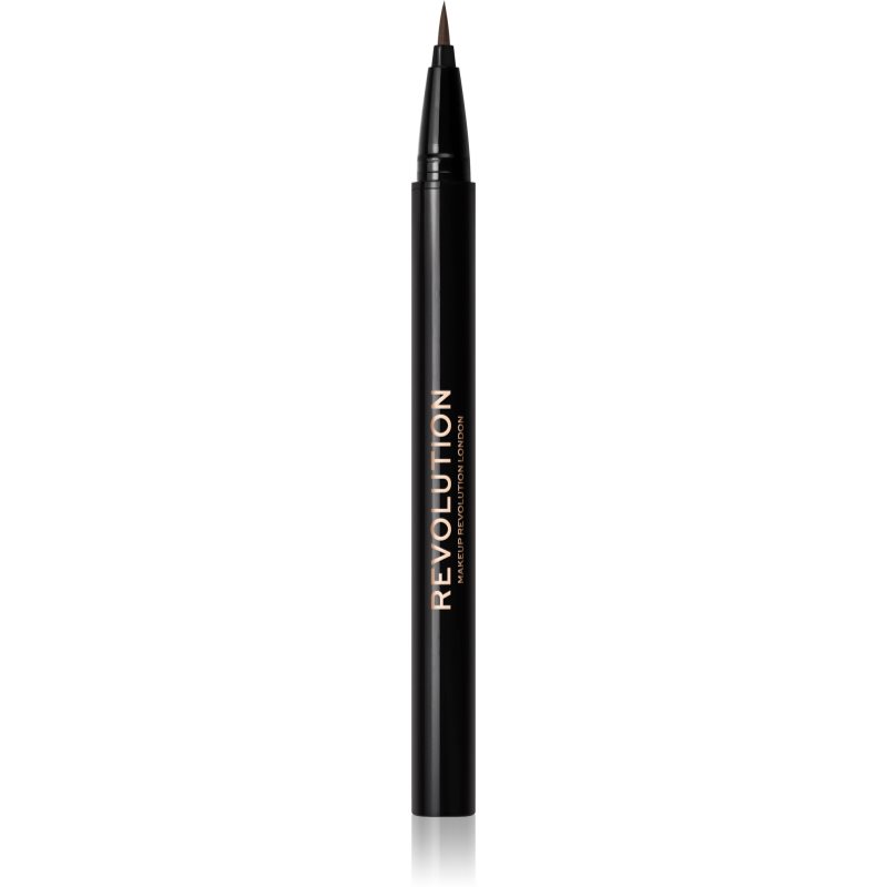 Makeup Revolution Hair Stroke Brow Pen fix na obočie odtieň Dark Brown 0,5 ml