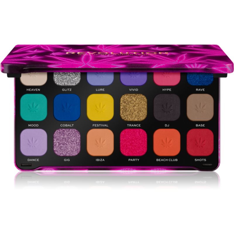 Makeup Revolution Forever Flawless eyeshadow palette shade Good Vibes Hype Forever 18 x 1.1 g
