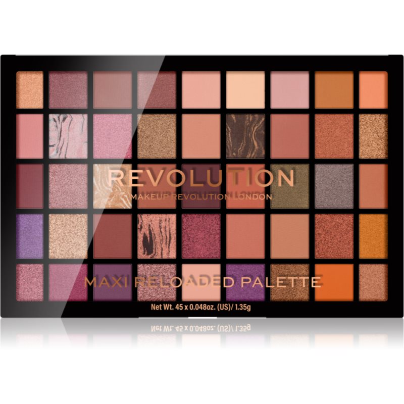 Makeup Revolution Maxi Reloaded Palette палетка пудрових тіней для повік відтінок Infinite Bronze 45x1.35 гр