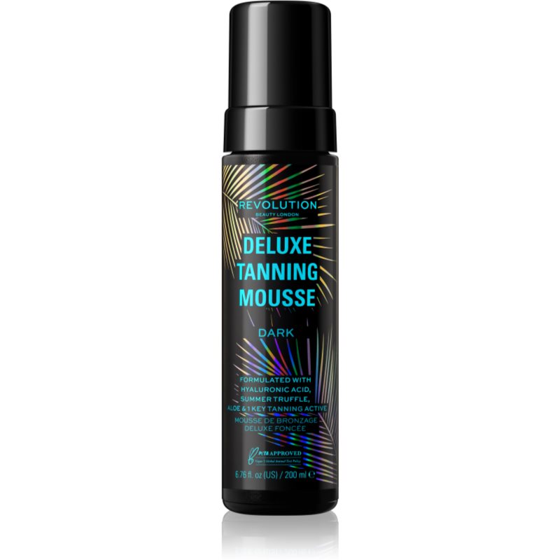 Makeup Revolution Beauty Tanning Deluxe Mousse fast self-tanning mousse shade Dark 200 ml
