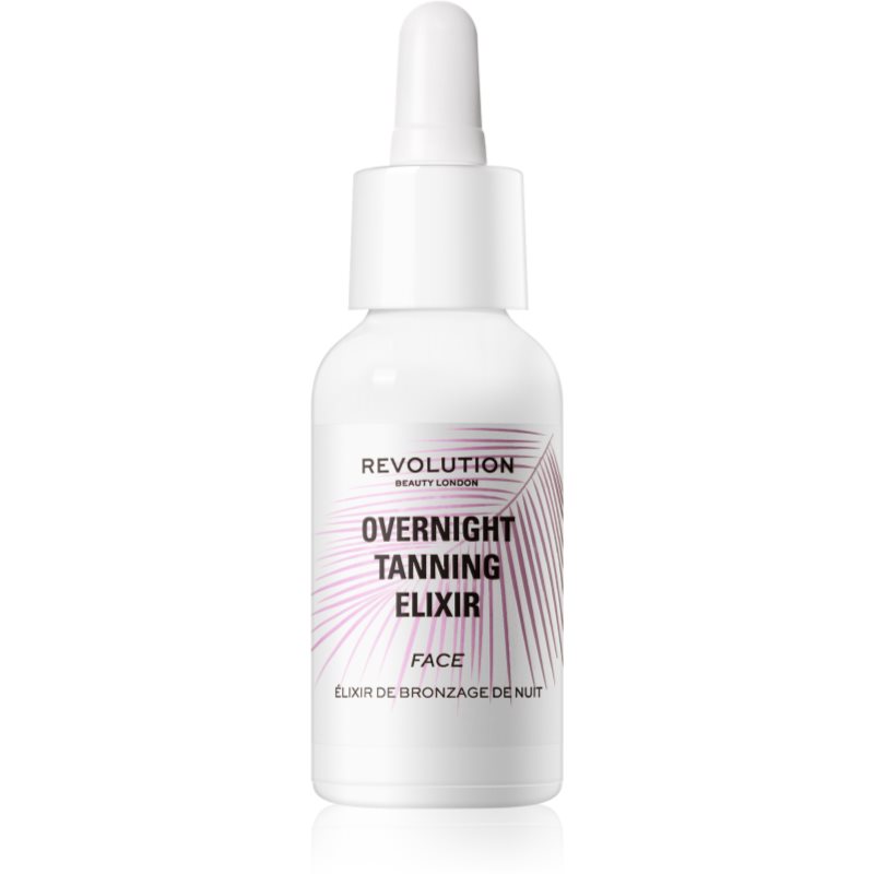 Makeup Revolution Beauty Tanning Overnight Elixir savaiminio įdegio veido serumas naktinė priemonė 30 ml