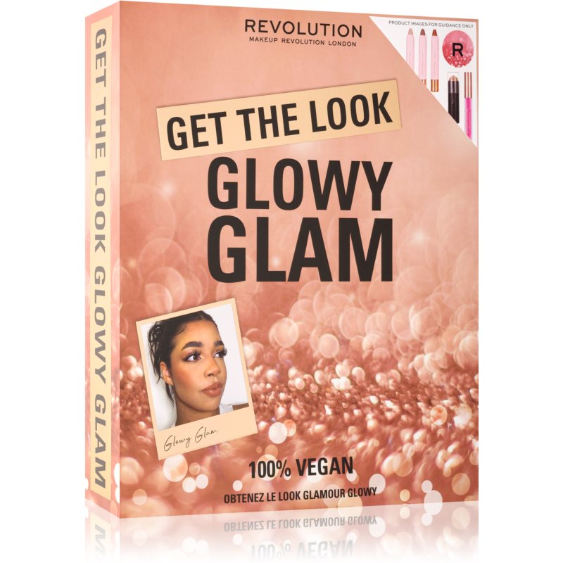 Makeup Revolution Get The Look Glowy Glam dárková sada (pro rozjasnění pleti)