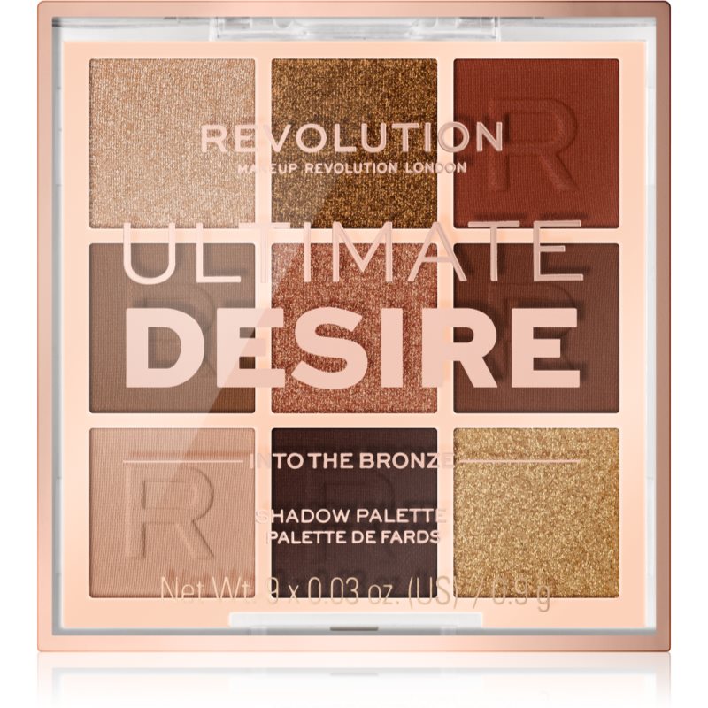 Makeup Revolution Ultimate Desire палетка тіней для очей відтінок Into The Bronze 8,1 гр