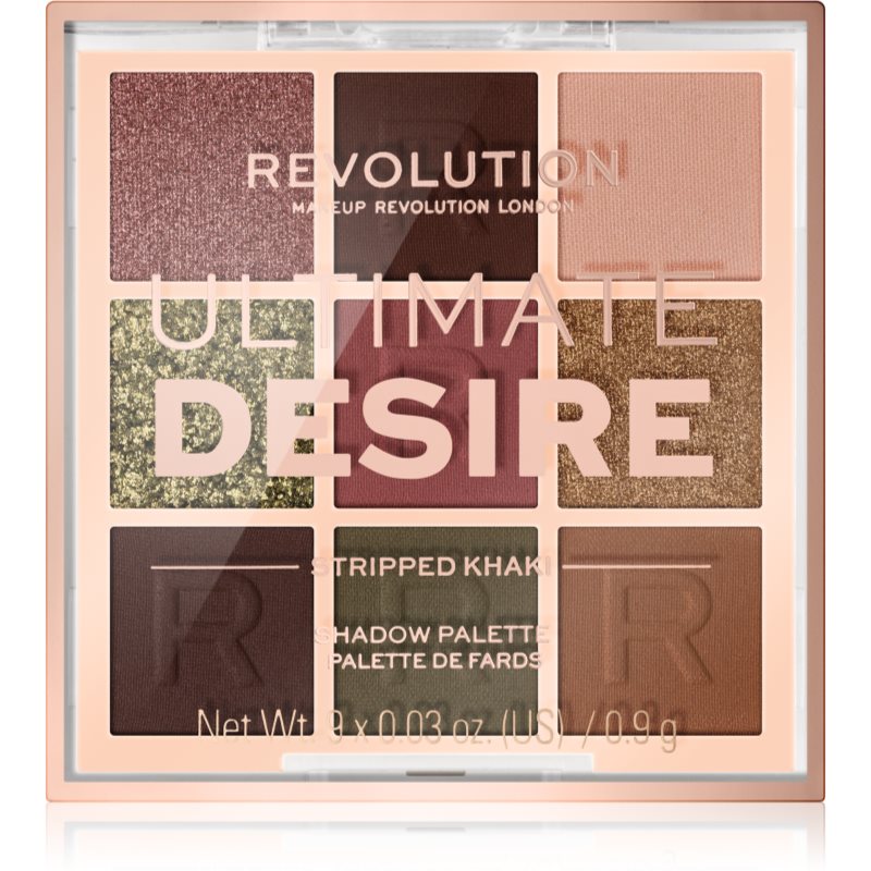 E-shop Makeup Revolution Ultimate Desire paletka očních stínů odstín Stripped Khaki 8,1 g