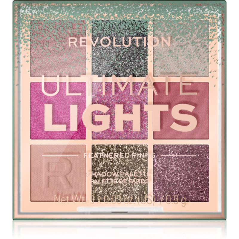 Makeup Revolution Ultimate Lights палетка тіней для очей відтінок Pinks 8,1 гр