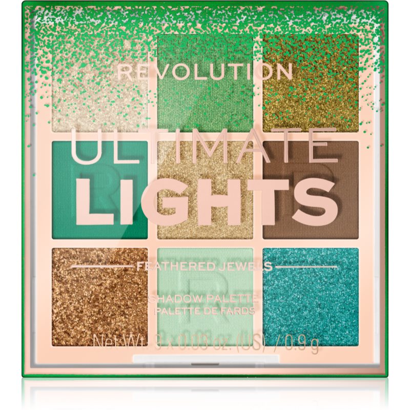 Makeup Revolution Ultimate Lights палетка тіней для очей відтінок Jewels 8,1 гр