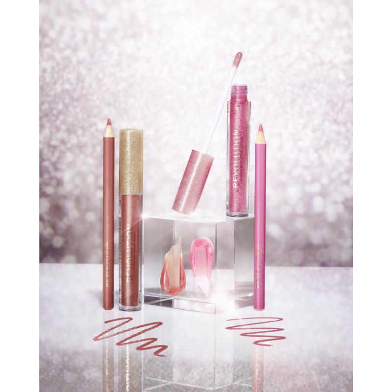 Makeup Revolution Ultimate Lights Lip Set With Glitter Shade Pink Lights