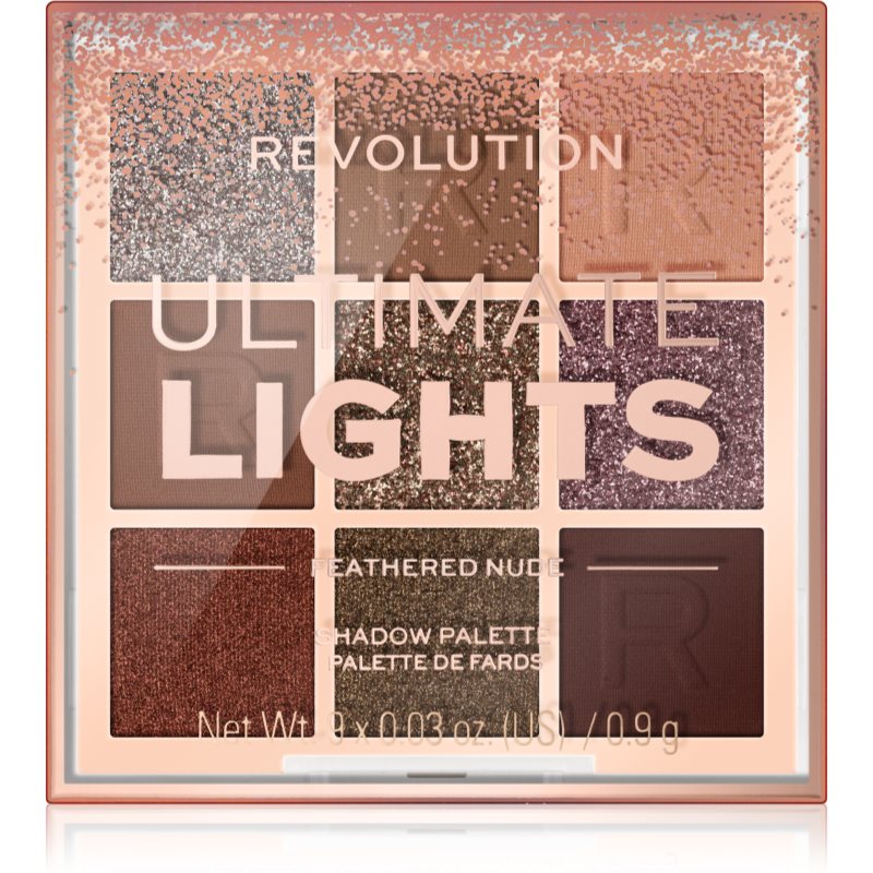 Makeup Revolution Ultimate Lights палетка тіней для очей відтінок Nude 8,1 гр