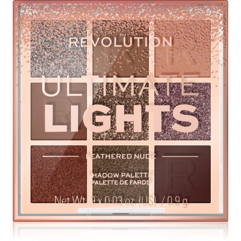 Makeup Revolution Ultimate Lights палетка тіней для очей відтінок Nude 8,1 гр