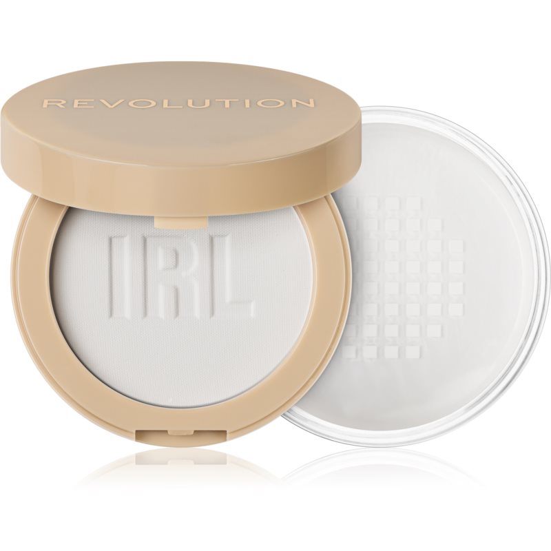 Makeup Revolution IRL Filter zmatňujúci púder 2 v 1 odtieň Translucent 13 g