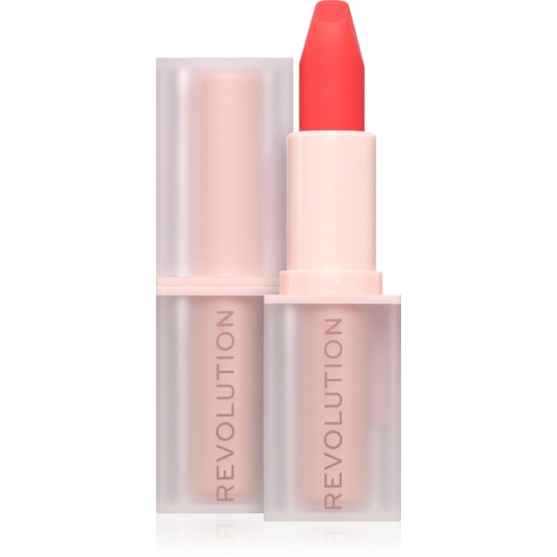 Revolution Lip Allure Soft Satin Lipstick krémová rtěnka se saténovým finišem odstín Vibe Red 3.2 g