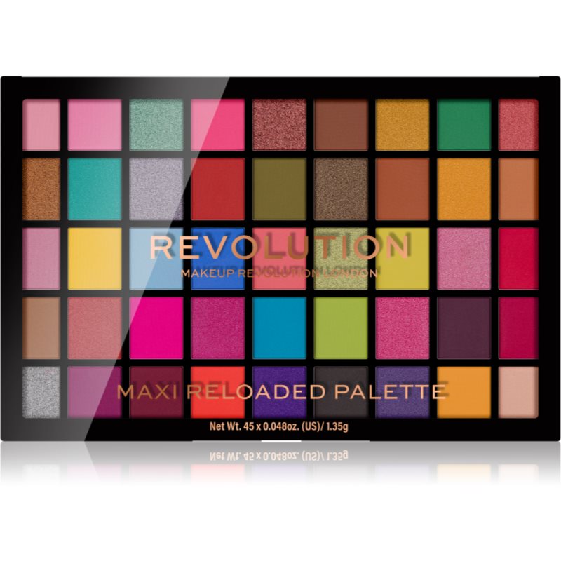 Makeup Revolution Maxi Reloaded Palette палетка пудрових тіней для повік відтінок Colour Wave 45x1.35 гр