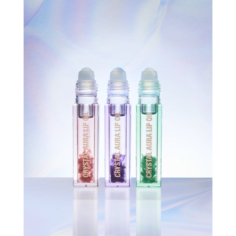 Makeup Revolution Crystal Aura олійка для губ для живлення та зволоження відтінок Aventurine Cucumber 2,5 мл