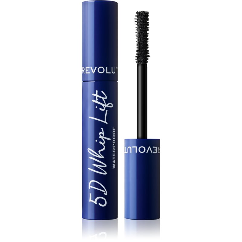 Makeup Revolution 5D Lash Whip Lift vodeodolná predlžujúca riasenka pre extra objem odtieň Black 12 ml
