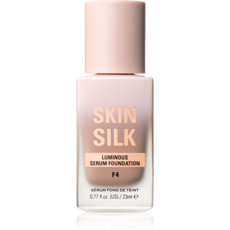 Makeup Revolution Skin Silk Serum Foundation Leichtes Make-up mit aufhellender Wirkung Farbton F4 23 ml