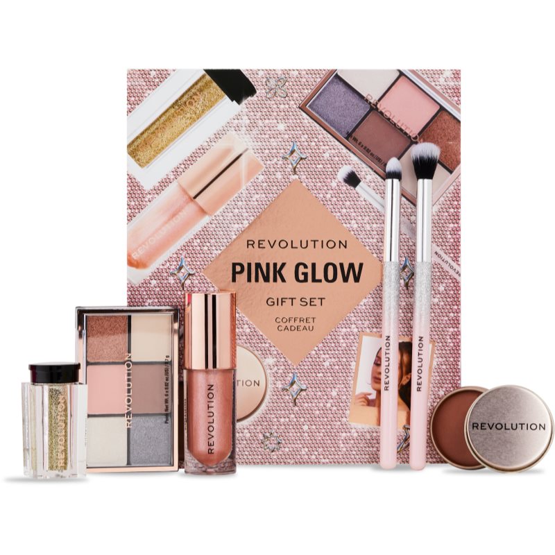 Makeup Revolution Makeup Revolution Xmass 2024 Pink Glow σετ δώρου Για το πρόσωπο