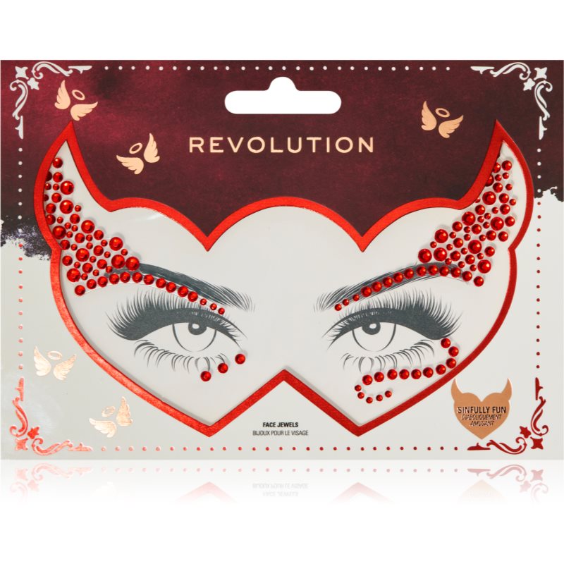 Makeup Revolution Truly Sinful Face Gems klistermärken för ansikte 2 g female