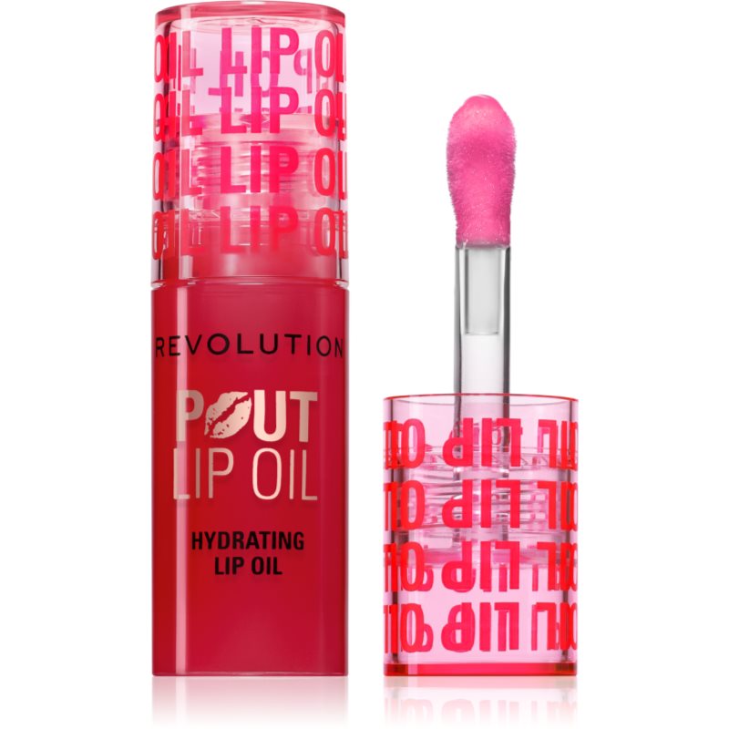 Makeup Revolution Pout Lip lippenolie met Hydraterende Werking Tint Cherry Red 3 ml