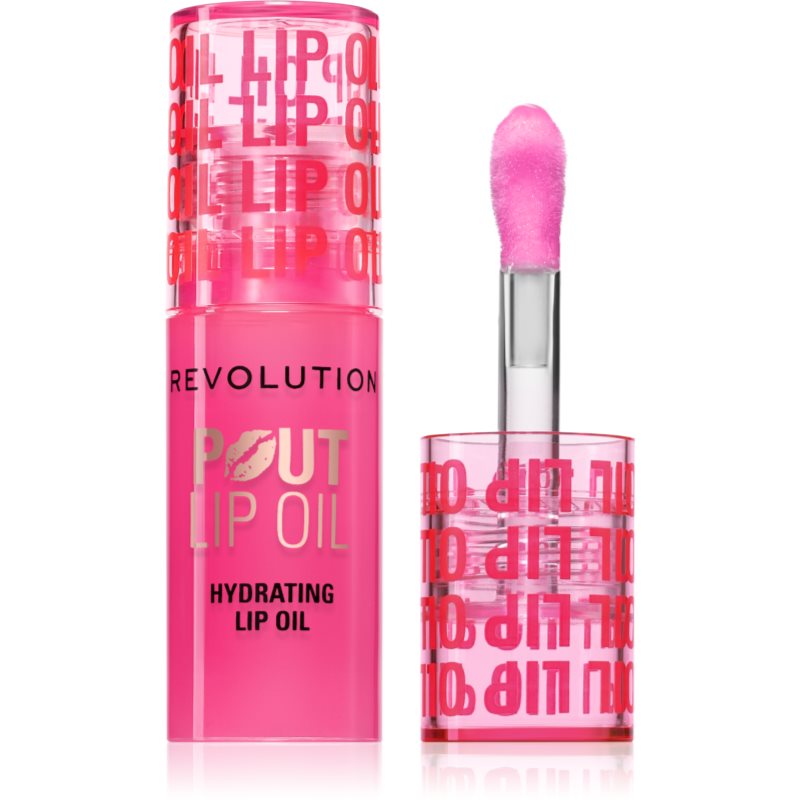 Makeup Revolution Pout Lip olej na rty s hydratačním účinkem odstín Raspberry Pink 3 ml