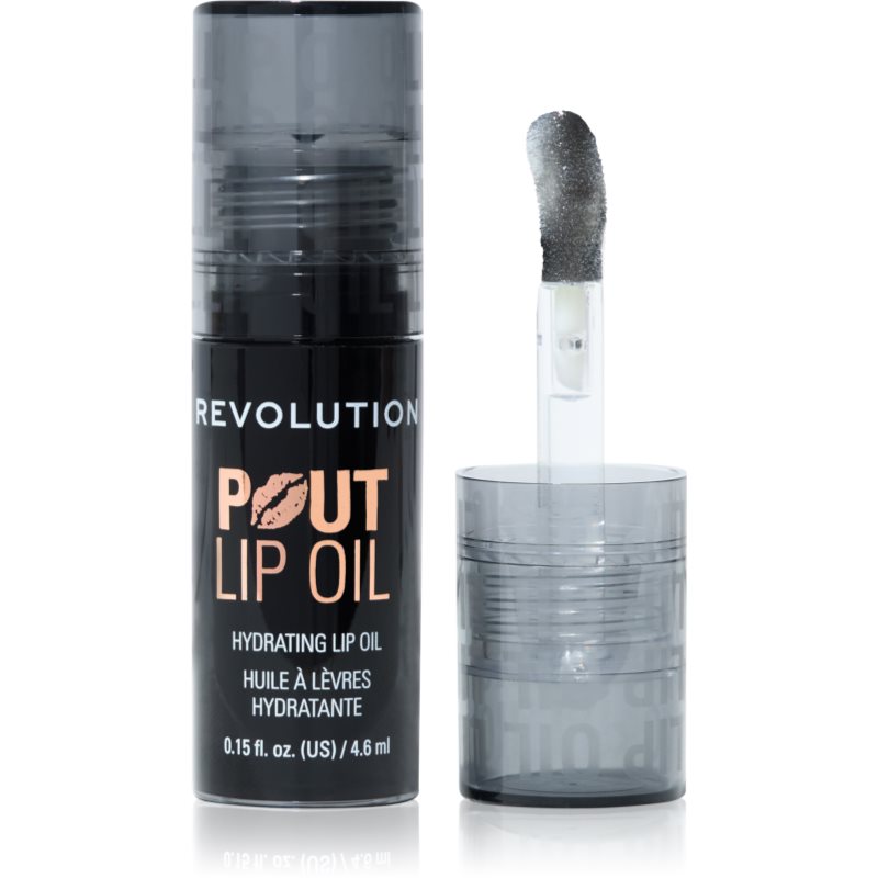 Revolution Pout Lip Lippenöl mit feuchtigkeitsspendender Wirkung Farbton Midnight Black 4.6 ml