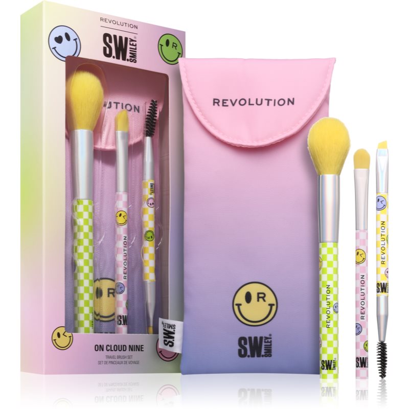 Revolution S.W.Smiley On Cloud Nine Sada štetcov s taštičkou 3 ks