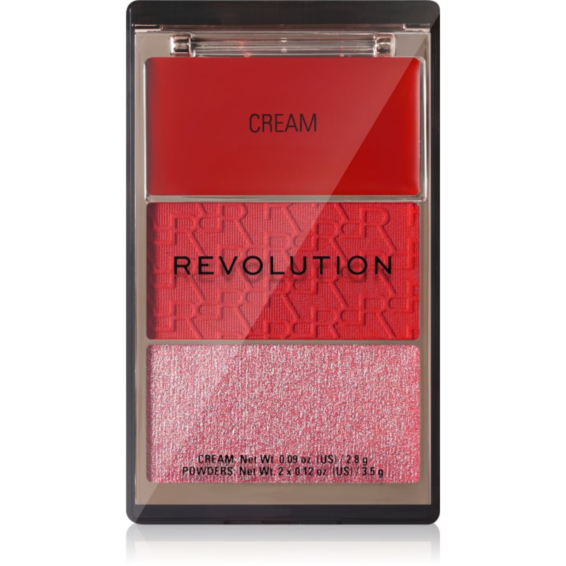 Revolution Blush Icon Palette Põsepunapalett varjund Rebellious Red 9.8 g