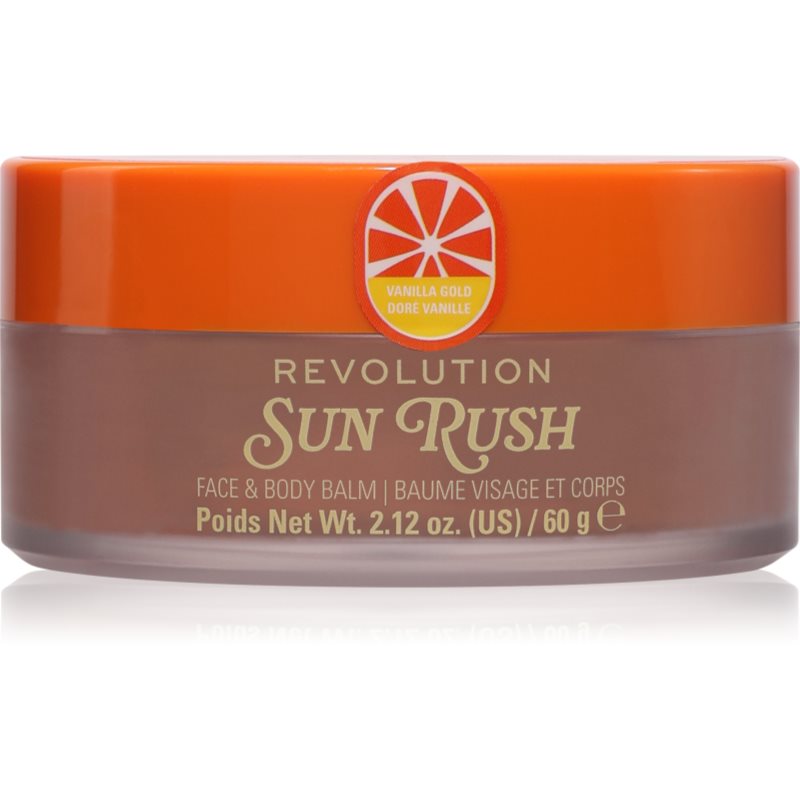 Revolution Sun Rush Face & Body Balm балсам след слънчеви бани с озаряващ ефект цвят Vanilla Gold 60 гр.