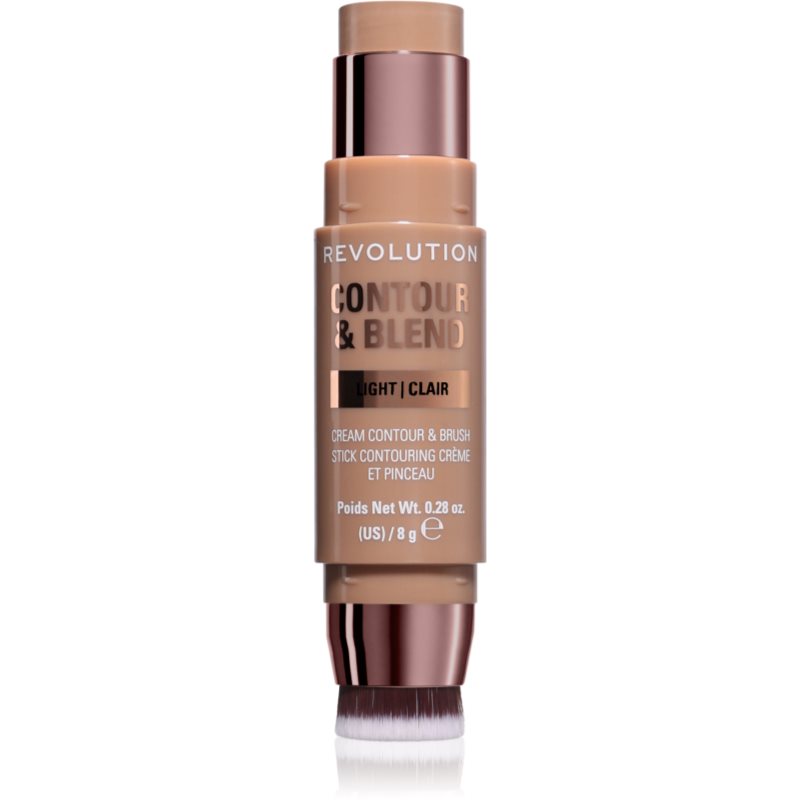 Revolution Contour & Blend Stick kontúrovacia tyčinka so štetcom odtieň Light 8 g