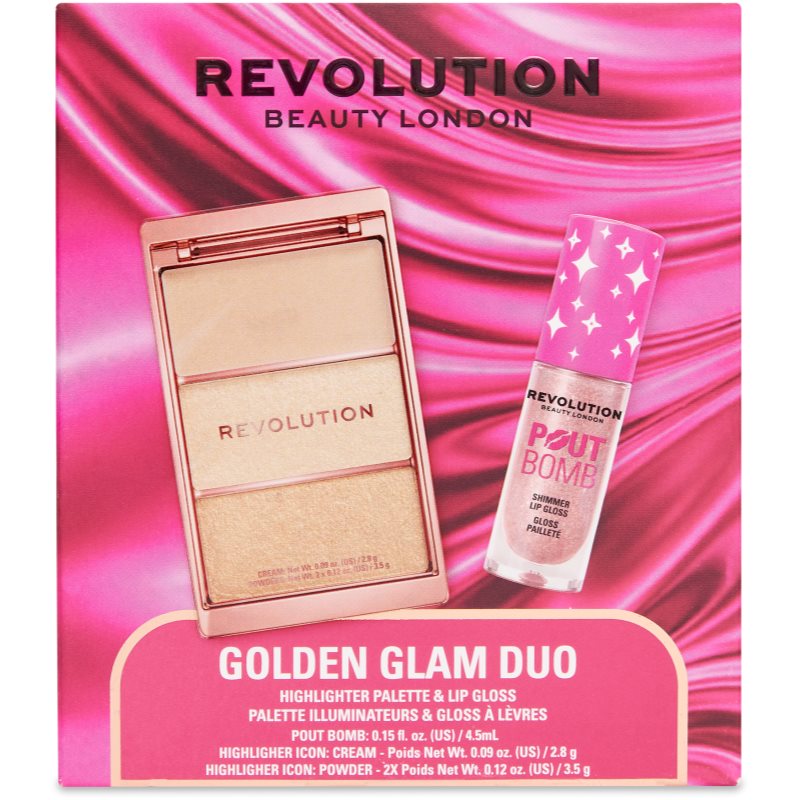 Revolution Golden Glam Duo Coffret cadeau pour femme 1 pcs