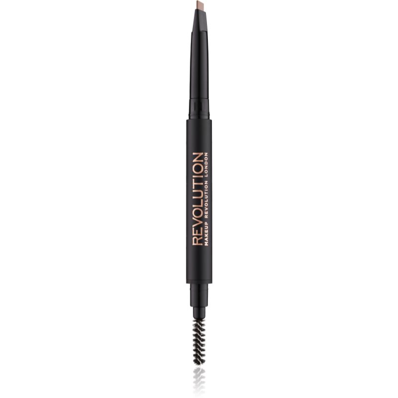 Makeup Revolution Duo Brow Definer precise eyebrow pencil shade Brown 0.15 g
