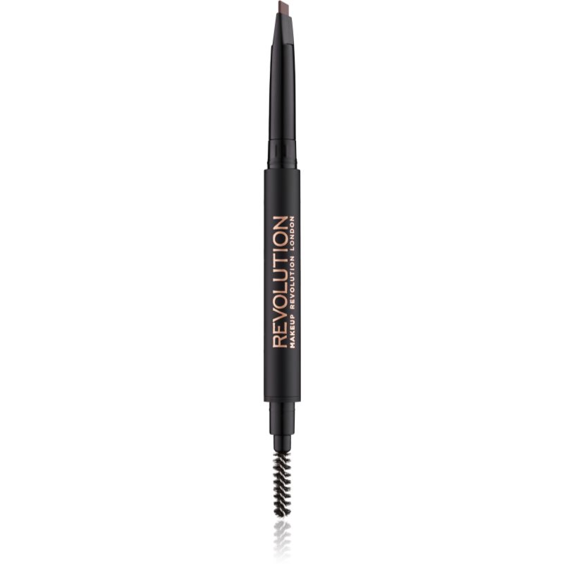 Makeup Revolution Duo Brow Definer Precise Eyebrow Pencil Shade Medium Brown 0.15 g
