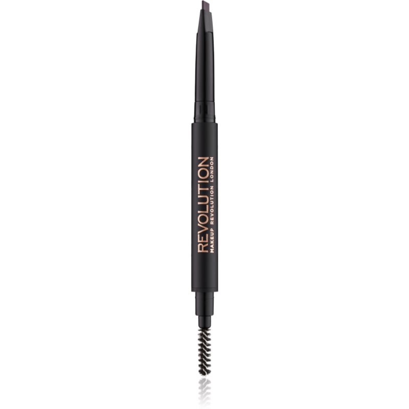 Makeup Revolution Duo Brow Definer precizní tužka na obočí odstín Dark Brown 0.15 g