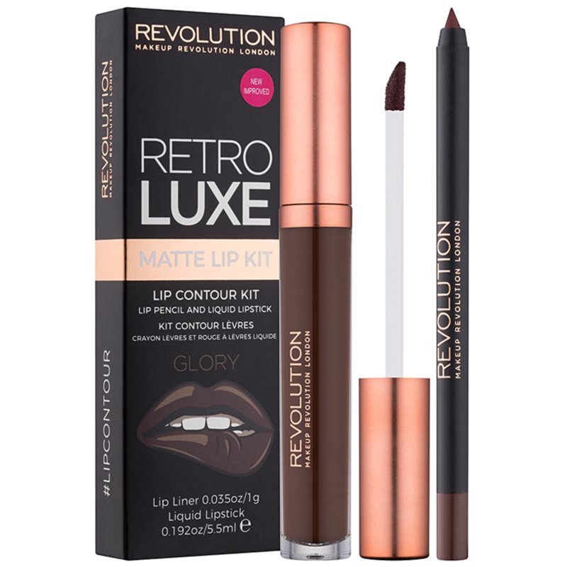 

Makeup Revolution Retro Luxe матуючий набір для губ відтінок Glory