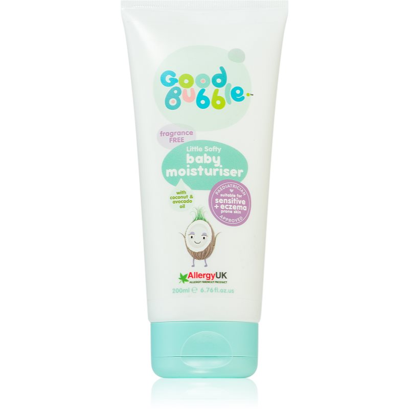 Good Bubble Little Softy Baby Moisturiser Face And Body Moisturiser Fragrance-free For Children From Birth 200 Ml